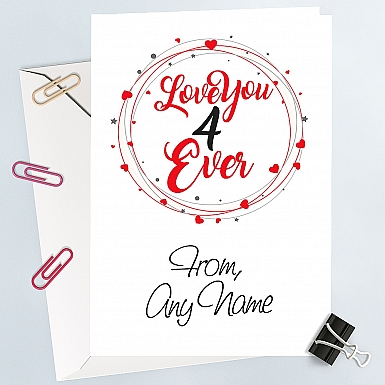 Personalised 4 Ever Card